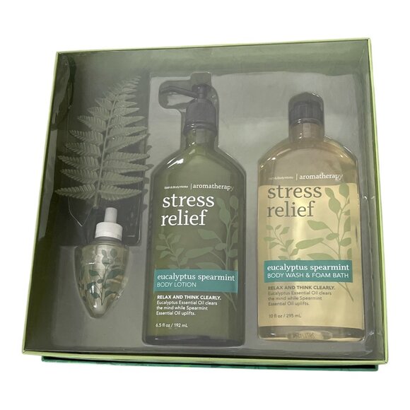 Bath & Body Works Aromatherapy Gift Set – Stress Relief – Eucalyptus Spearmint – - Picture 1 of 3